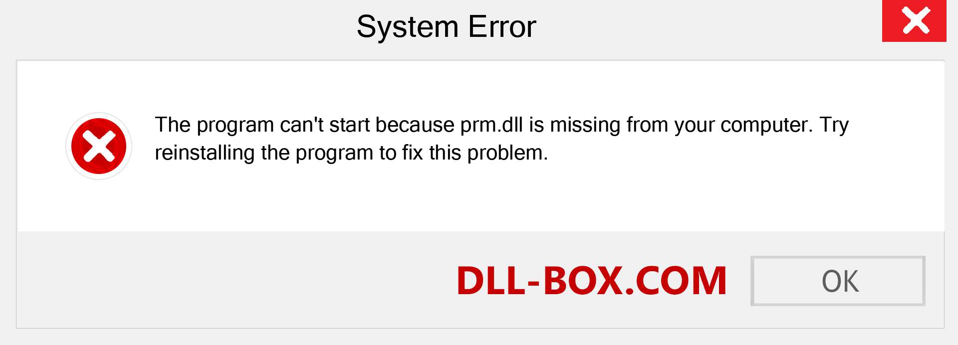  prm.dll file is missing?. Download for Windows 7, 8, 10 - Fix  prm dll Missing Error on Windows, photos, images