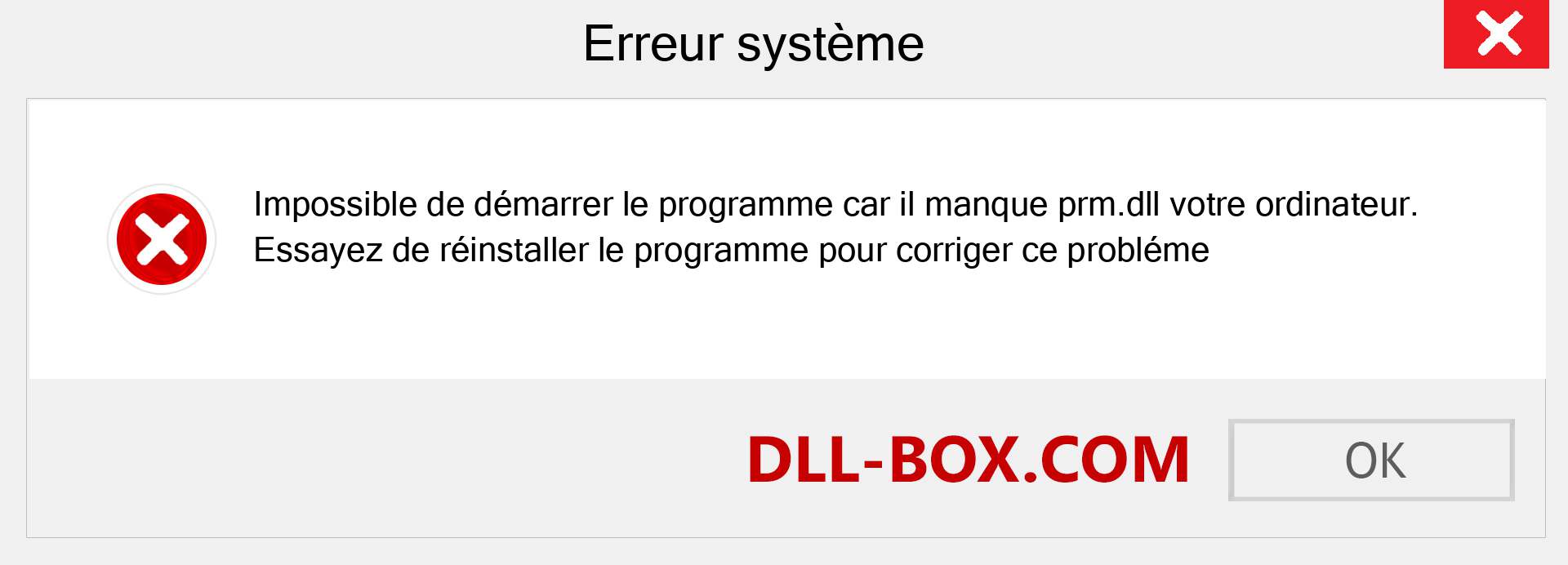 Le fichier prm.dll est manquant ?. Télécharger pour Windows 7, 8, 10 - Correction de l'erreur manquante prm dll sur Windows, photos, images