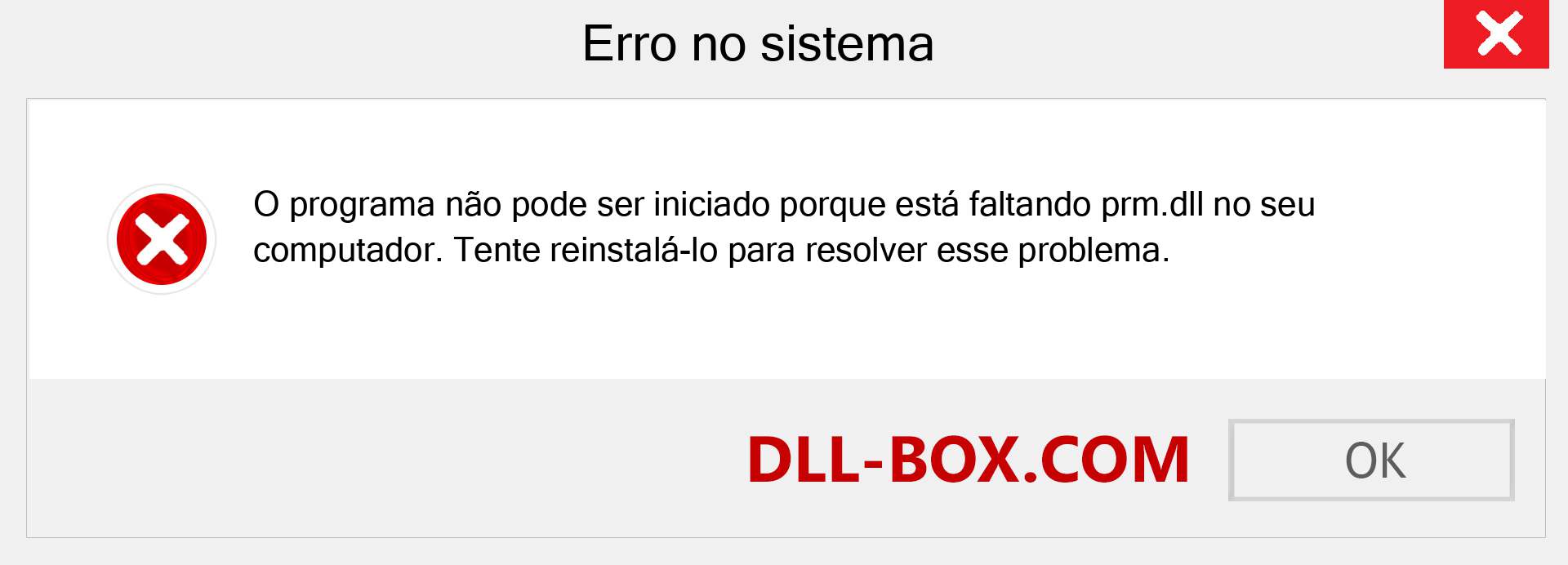 Arquivo prm.dll ausente ?. Download para Windows 7, 8, 10 - Correção de erro ausente prm dll no Windows, fotos, imagens